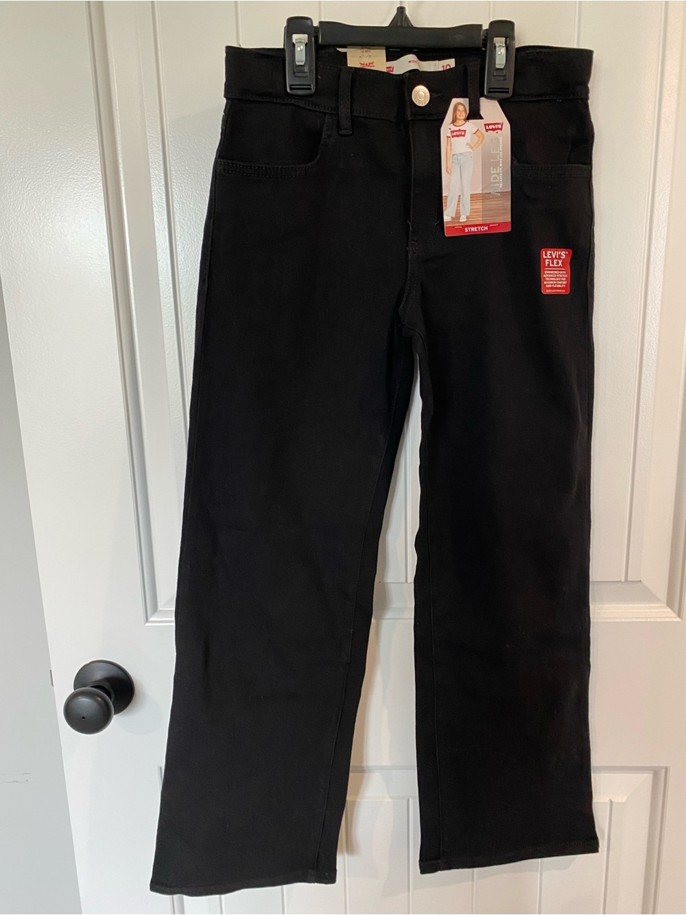 Levi's Black Girls Wide Leg Jeans with Flex